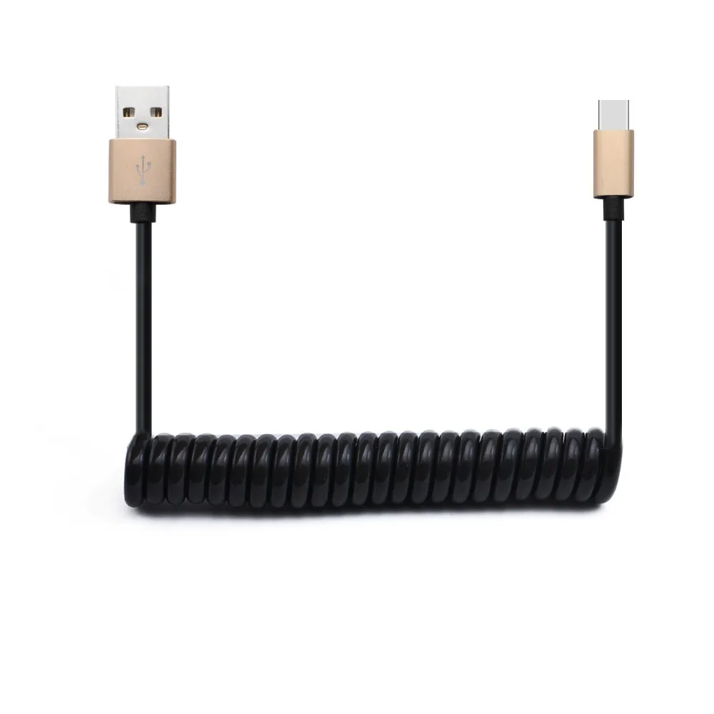 USB кабель выдвижной пружинный кабель Быстрый Micro usb type C USB-C кабель для быстрой зарядки кабель для передачи данных адаптер для Android