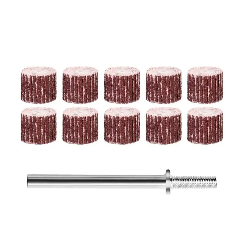 10mm set 10 шт. шлифовальный Щиток колеса щетка шлифовальный диск песок Dremel Аксессуары для абразивный шлифовальный станок роторный дремель Инструменты 10-20 мм - Цвет: 10mm set