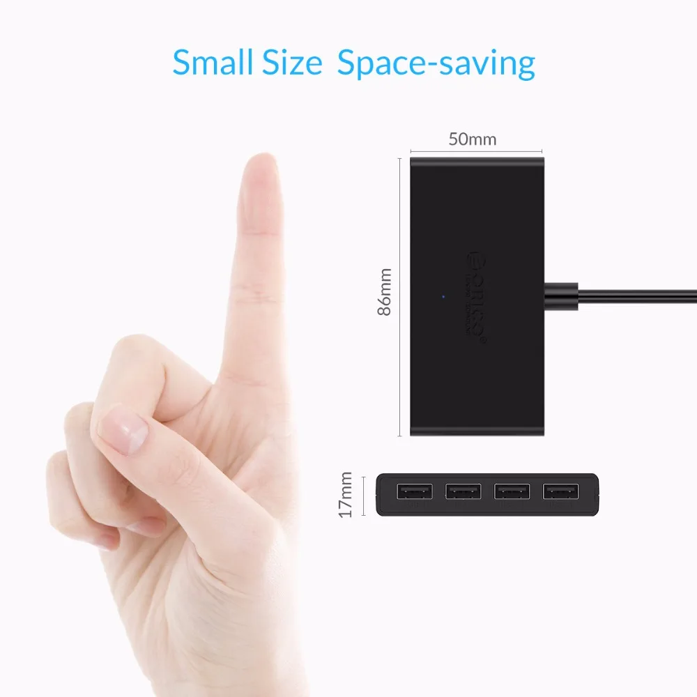 ORICO высокоскоростной 4 порта USB2.0 концентратор USB порт USB микро порт концентратор зарядный концентратор USB разветвитель для Apple Macbook Air ноутбук ПК планшет