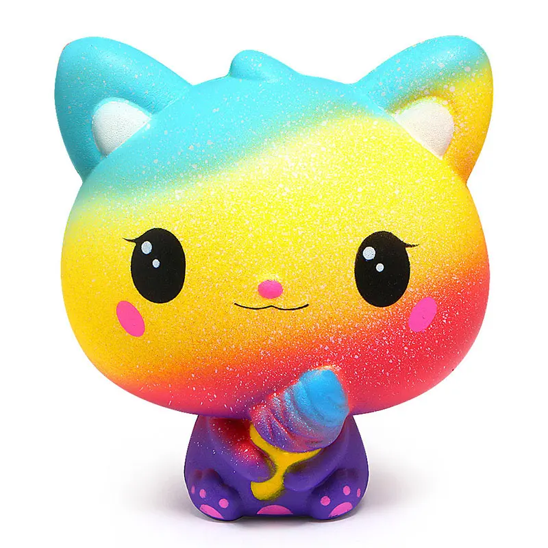 Cat 2 Мягкая медленно растущая игрушка мороженое хлеб булочка торт Милая Ароматизированная подвеска малыш забавная игрушка подарок оптом антистрессовые детские игрушки - Цвет: Cat 2