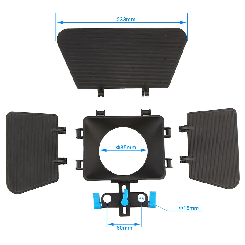 Капот для видеообъектива камеры 70D 7Dii 5Dii 5diii 6D D7000 d700 d800 DSLR Rig matte box 15 мм рельсовая
