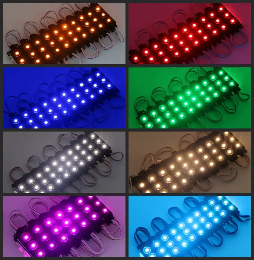 SZYOUMY Бесплатная доставка 100 шт. 20 шт./компл. 5050 RGB 3 светодиода черный корпус 12 В