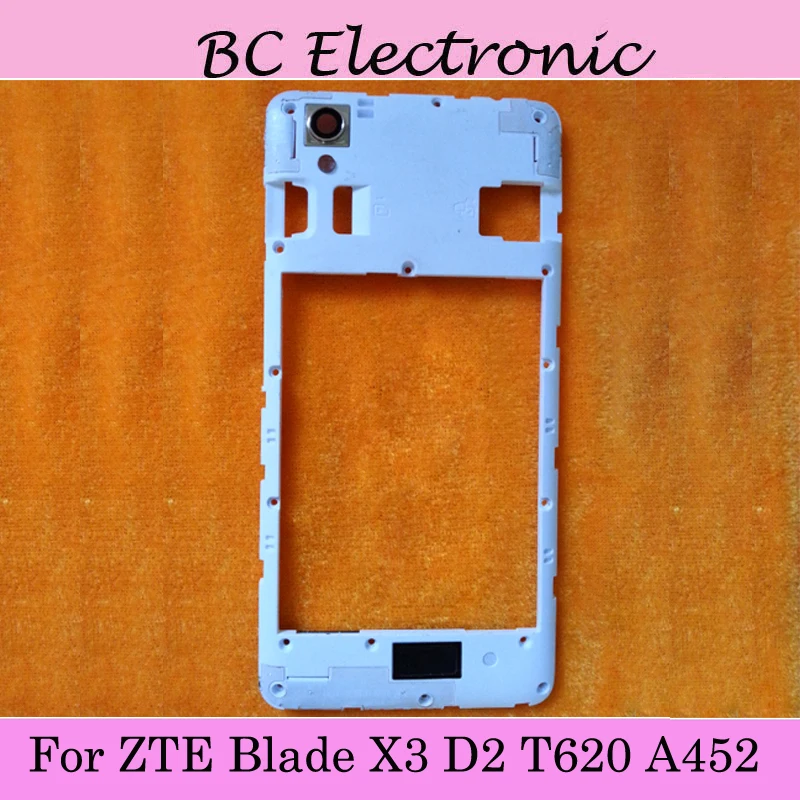 Оригинальный задняя рама камера Батарея Ближний Рамка для ZTE Blade X3 D2 T620 A452 Корпус