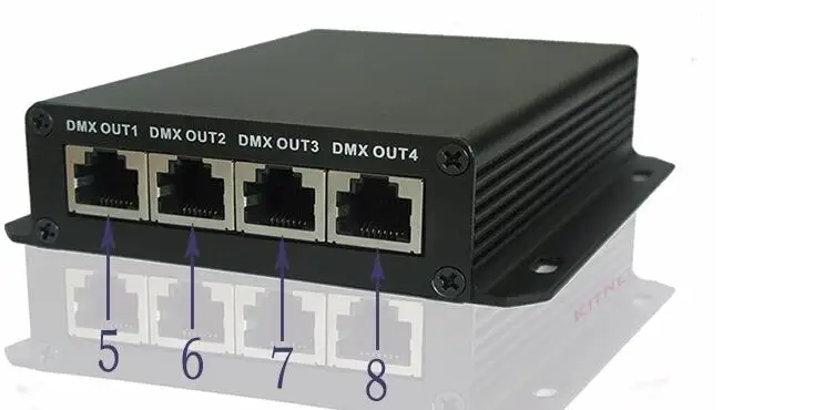 Конвертер ArtNet в DMX выход 4 x DMX512 каналы 2048 совместимое программное обеспечение Madrix