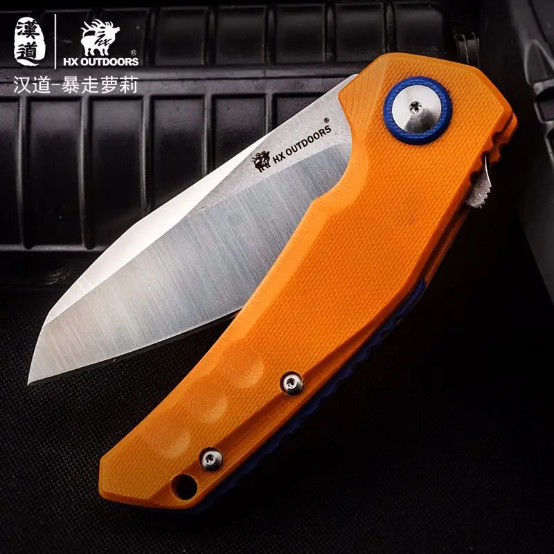 Комплект Электронных компонентов HX OUTDOORS ZD-004 AUS-8 лезвие G10 Ручка складной Ножи шариковый подшипник Открытый Отдых Путешествия Тактический нож EDC инструмент