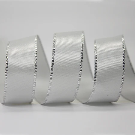 shell grey 007 YAMA Серебряная Атласная Лента 0,25-1,5 дюймов 6 9 16 22 25 38 мм 100 ярдов/партия для самостоятельного изготовления аксессуаров для платья свадебные украшения подарки - Цвет: shell grey 007