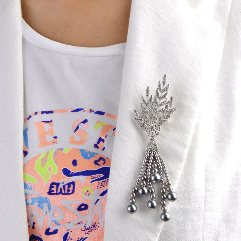 Женская Брошь с бусинами из искусственного жемчуга золотого цвета|brooches for women|beads