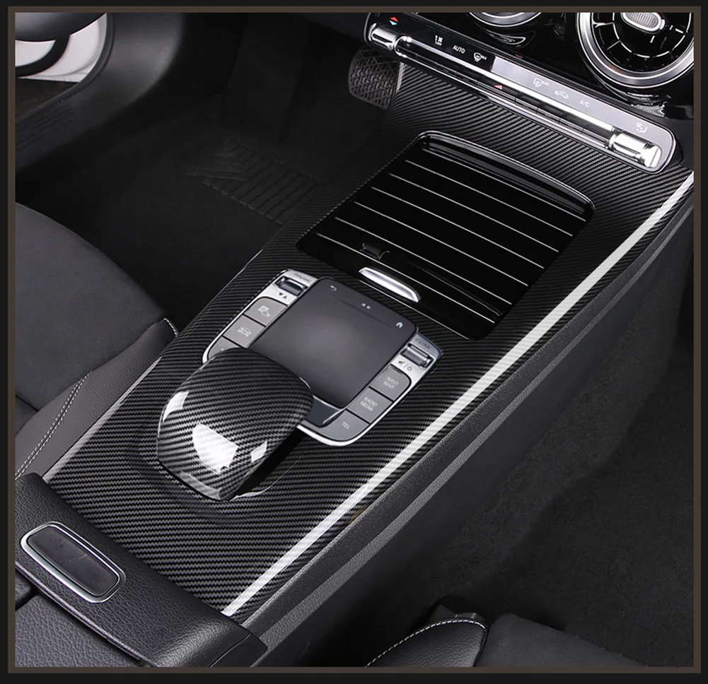 Для Mercedes Benz A класс W177 V177 A180 A200 A220 A250 Автомобиль Центральной Консоли Панель подлокотник защиты оболочки накладка наклейки