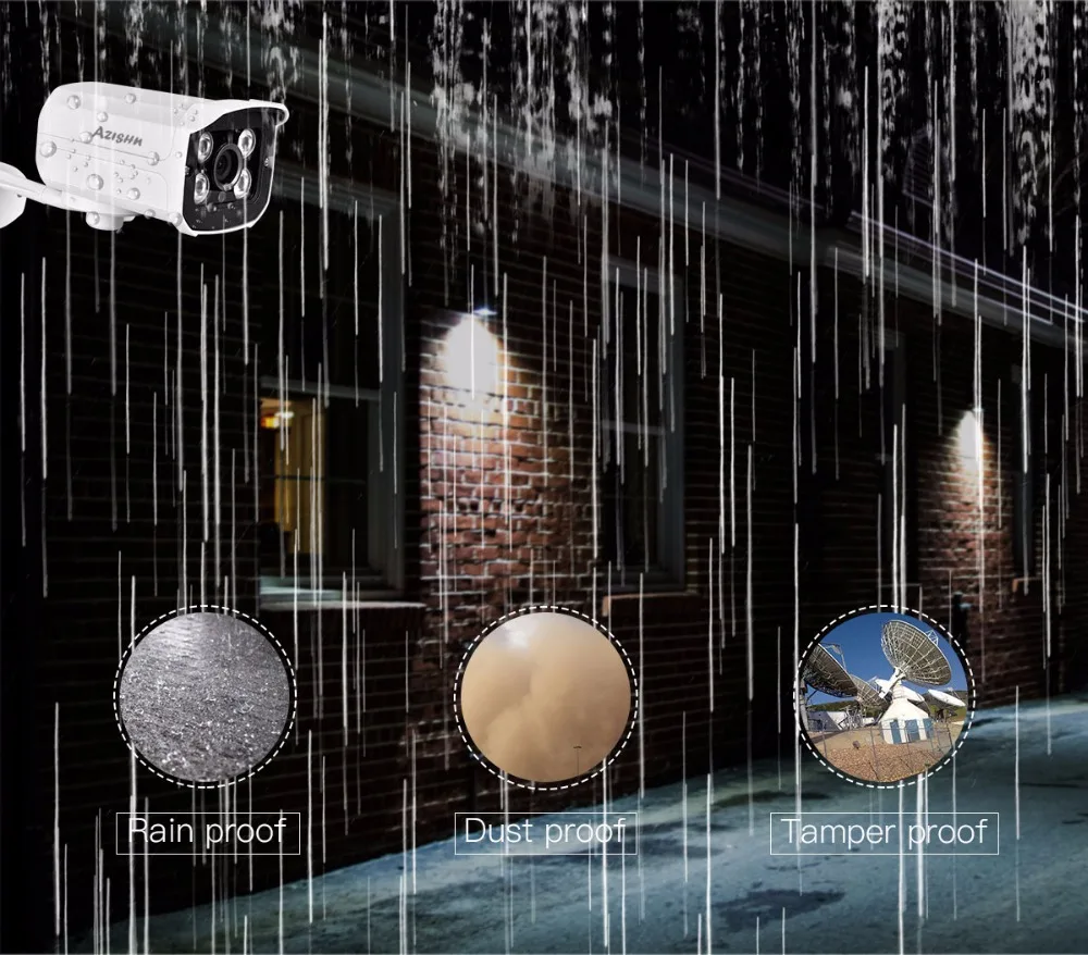 AZISHN наружная ip камера 1080P 960P 720P Bullet CCTV металлический корпус ONVIF Security IP66