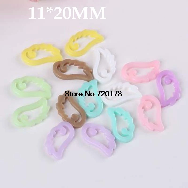 

Mixed color Kawaii Cabochon Rainbow Wings Resin Cabochon 11*20MM 100pcs YZR592