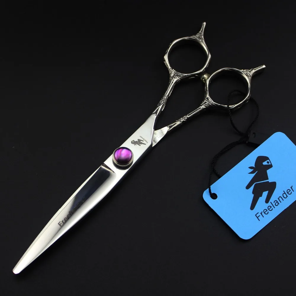 

6.0 inch double tail flower handle high-end custom scissors hairdresser special scissors hair salon essential hair care tools