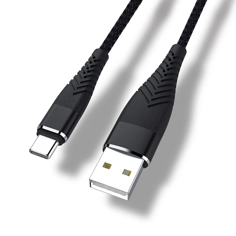 1, 2, 3 м USB type-C кабель для samsung Galaxy USB C кабель для мобильного телефона Быстрая зарядка type-C кабель для usb type-C устройств 3 м - Цвет: Черный