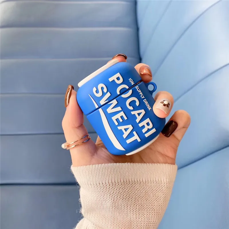 Модный POCARI бутылка для напитков airpods чехол милый силиконовый беспроводной Bluetooth