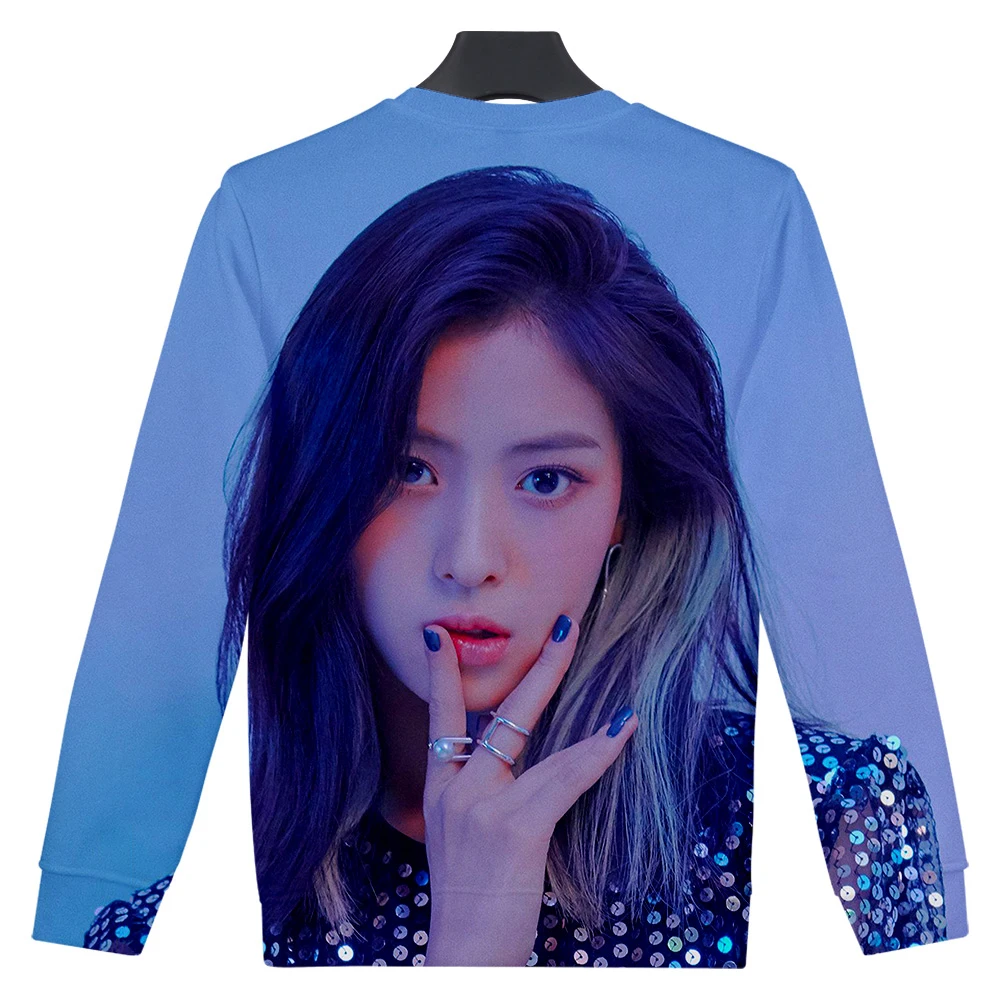 ITZY YUNA RYUJIN CHAERYEONG LIA YEJI/Популярная Повседневная футболка с длинными рукавами