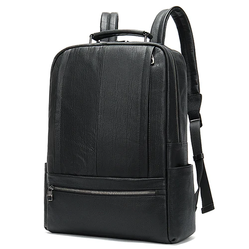 8723A4black Мужской рюкзак WESTAL из натуральной кожи, 15 дюймов, повседневная мужская сумка через плечо, рюкзак для мужчин, ранец 8723 - Цвет: 8723A4black