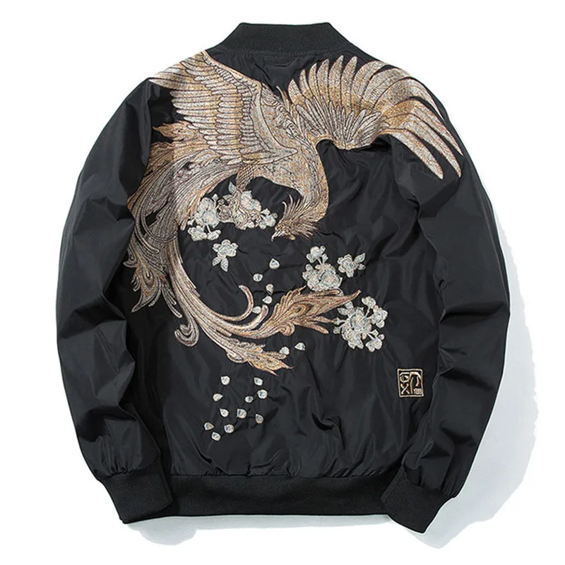 Japanese embroidered jacket Fashion new Bomber Jackets winter warm Coat Mens Pilot windbreaker Male autumn Thin Coats | Мужская одежда