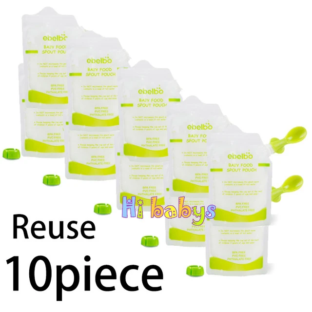10pcs A Производитель детского питания делает органическую еду для новорожденных, свежие фрукты, емкости для сока, хранение для кормления детей, изоляционные сумки для детей - Цвет: 10pcs A