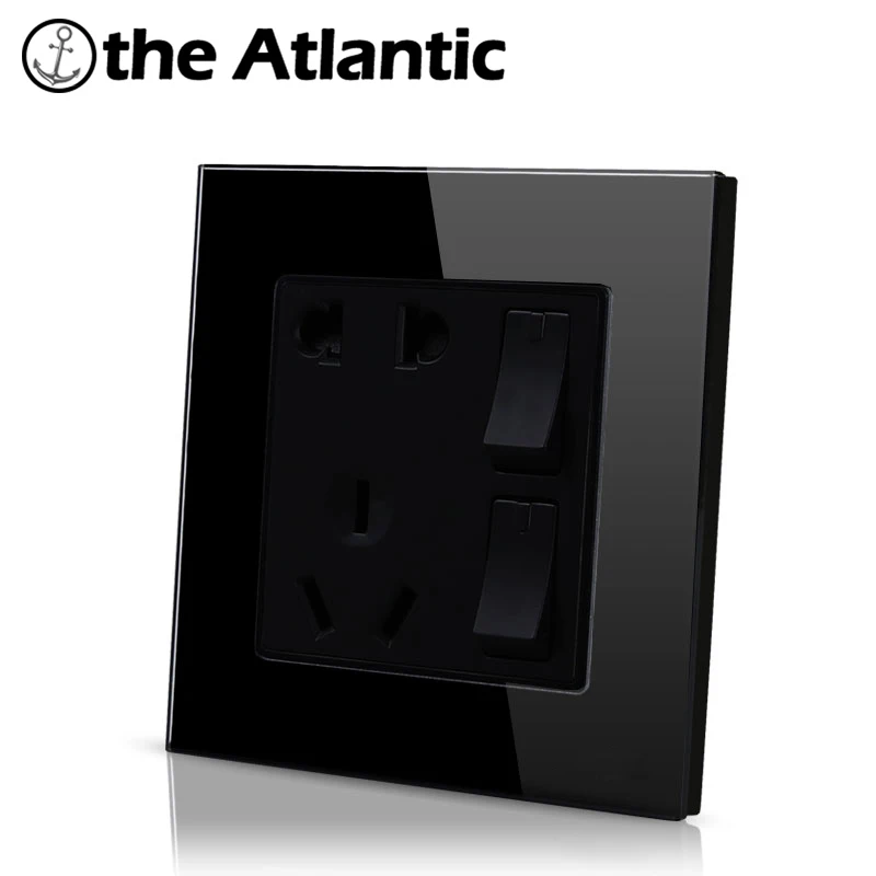 Atlantic 4 цвета 16A универсальная переключаемая 2 банды кнопка с 5 отверстиями розетка