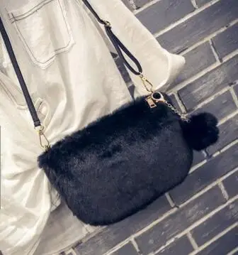 Зимняя новая сумка через плечо Корейская сумка-мессенджер маленькая плюшевая