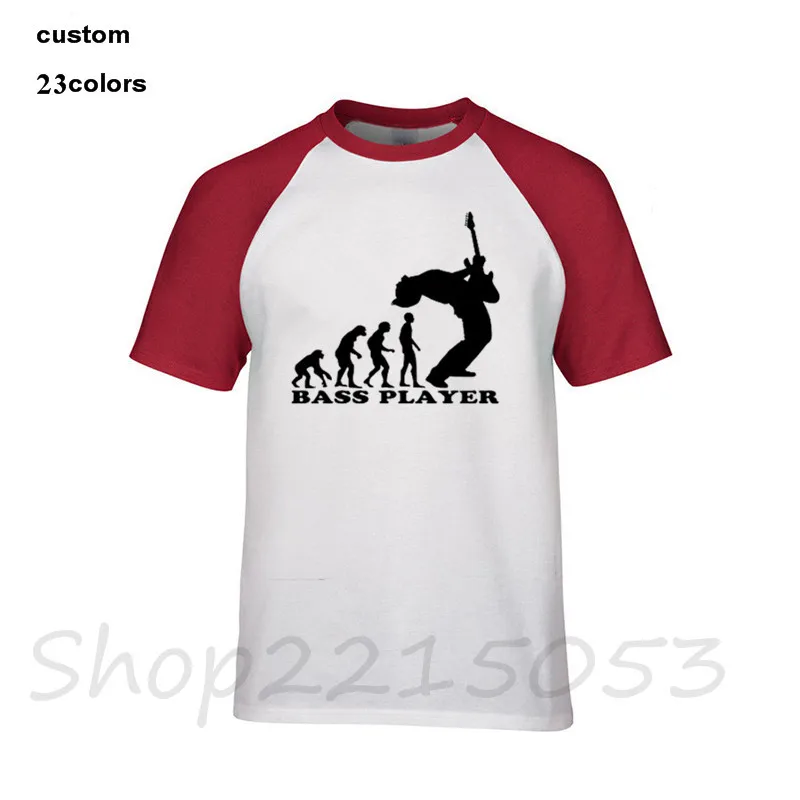 2019 Streetwear bass player evolution Fender guitar music Men funny game T-Shirt Hip Hop rock piano art tshirt male tee t shirts | Мужская