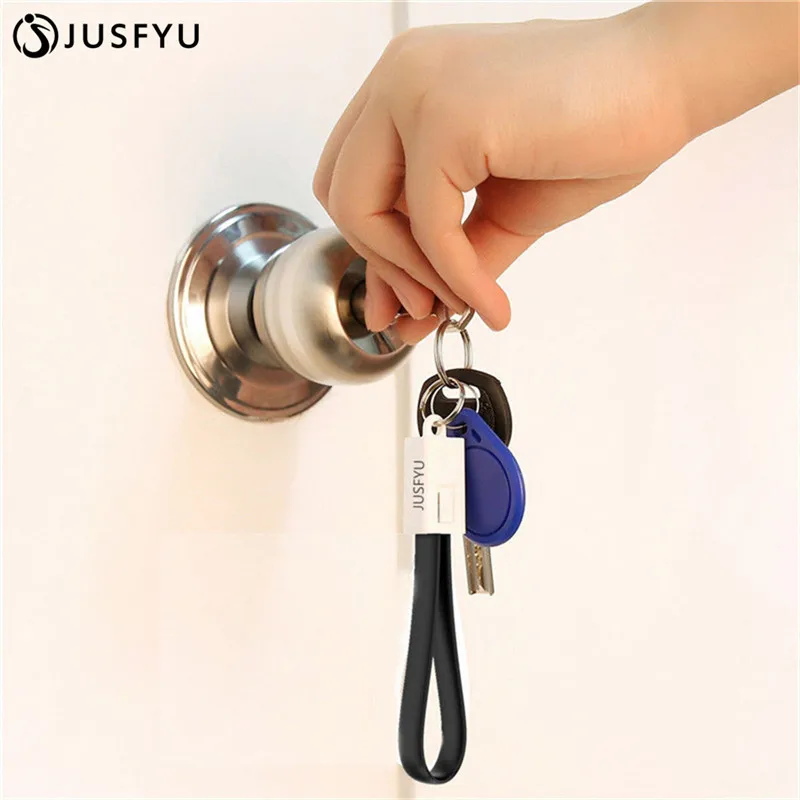 

JUSFYU Portable Key Design Mini USB Cable for Xiaomi Mi8 8SE Android Type C Phone Charging Cables for iPhone 5S X 8 7 6 6S Plus