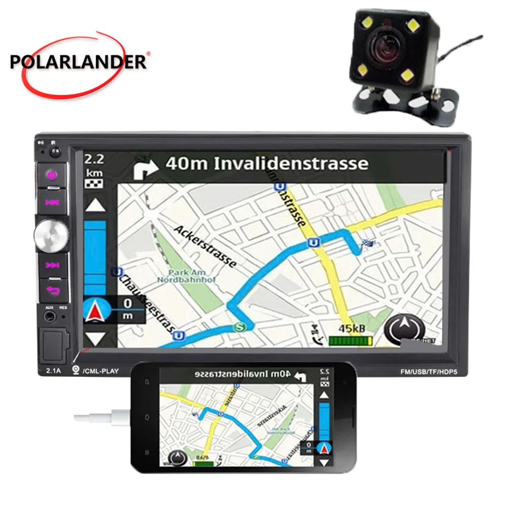 

7" Car Radio HD MP5 MP4 player Stereo 2 Din With Camera USB/TF/FM/Auxin Bluetooth Touch Screen Mirror Link For Android Phone