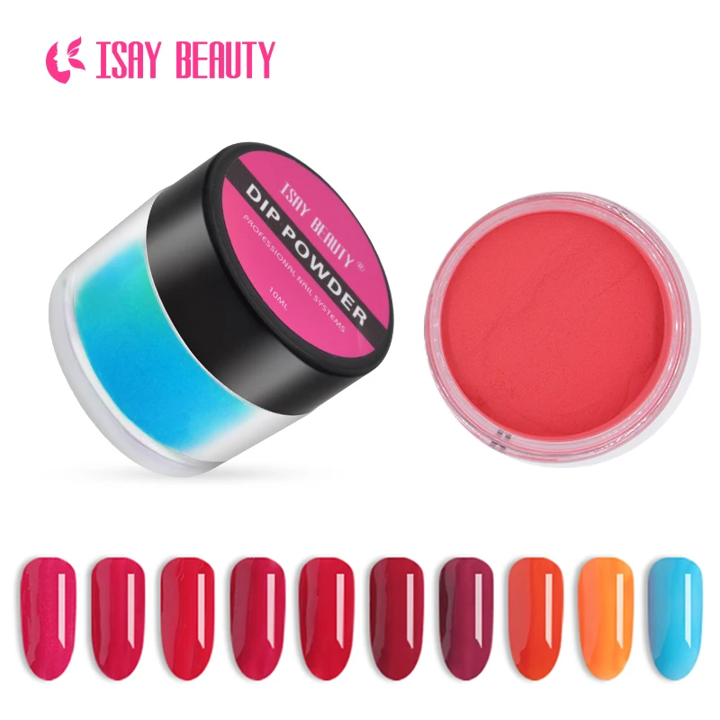 ISAYBEAUTY погружающийся порошок 10 г 2019 lastest блестящий французский белый без УФ света