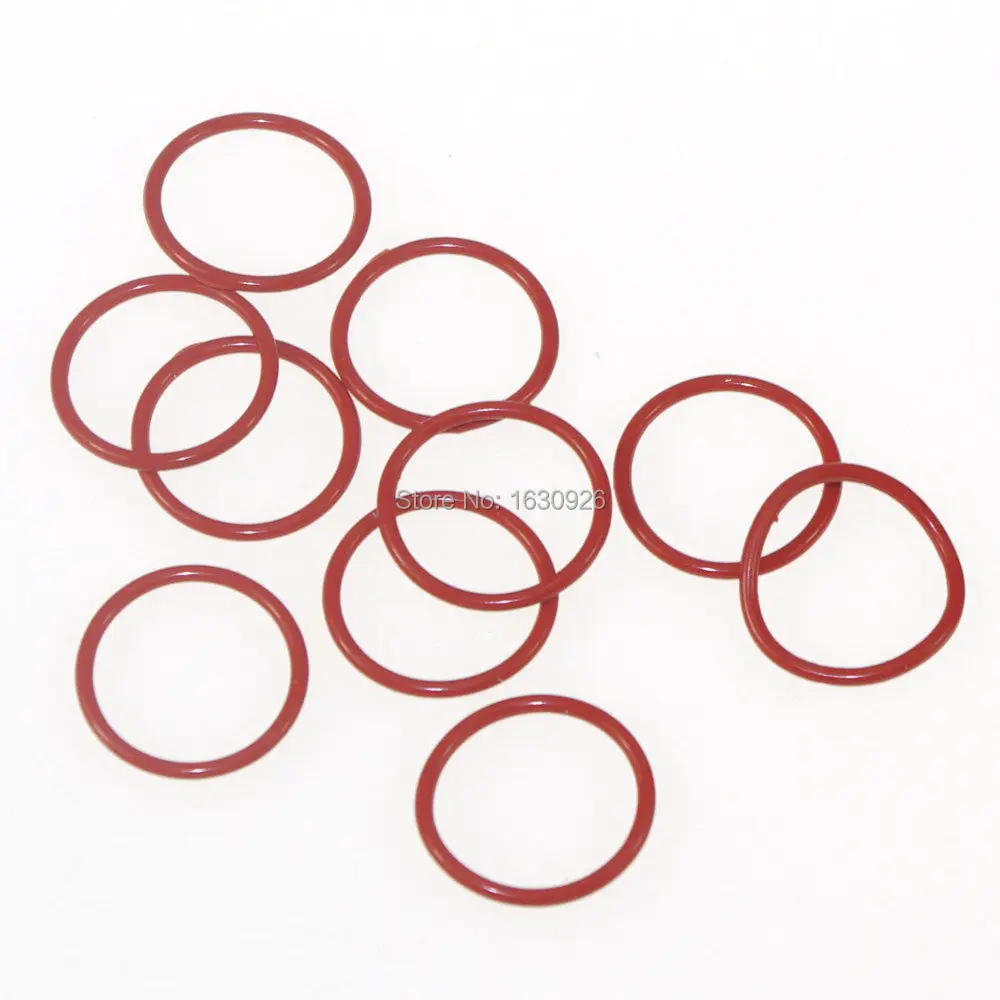 

free shipping QTY25 Silicone Rubber Red VMQ Inside Diameter 46.2mm Thickness 2.65mm Seal Rings O-Rings