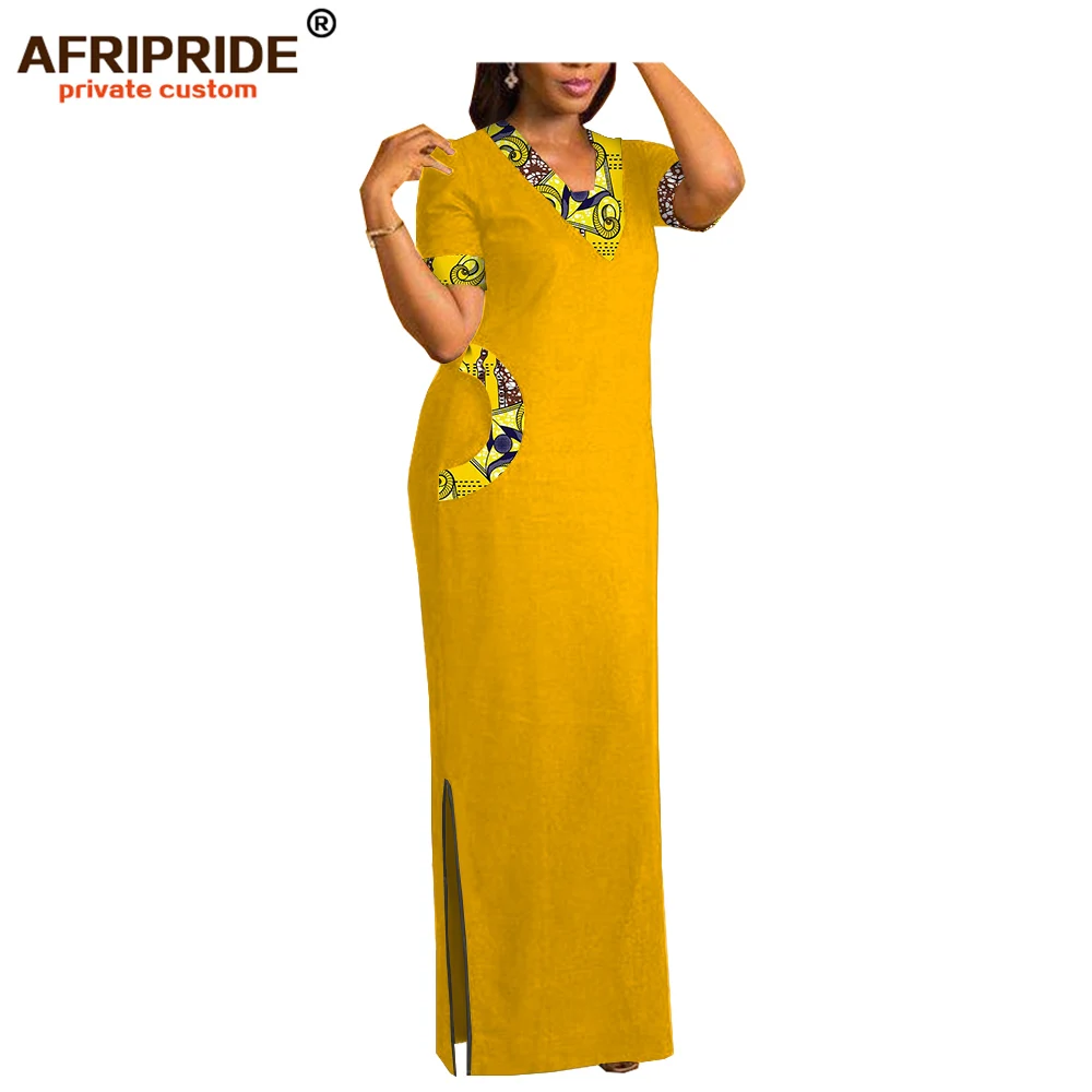 Африканская одежда из Анкары макси-платье для женщин AFRIPRIDE dashiki с коротким