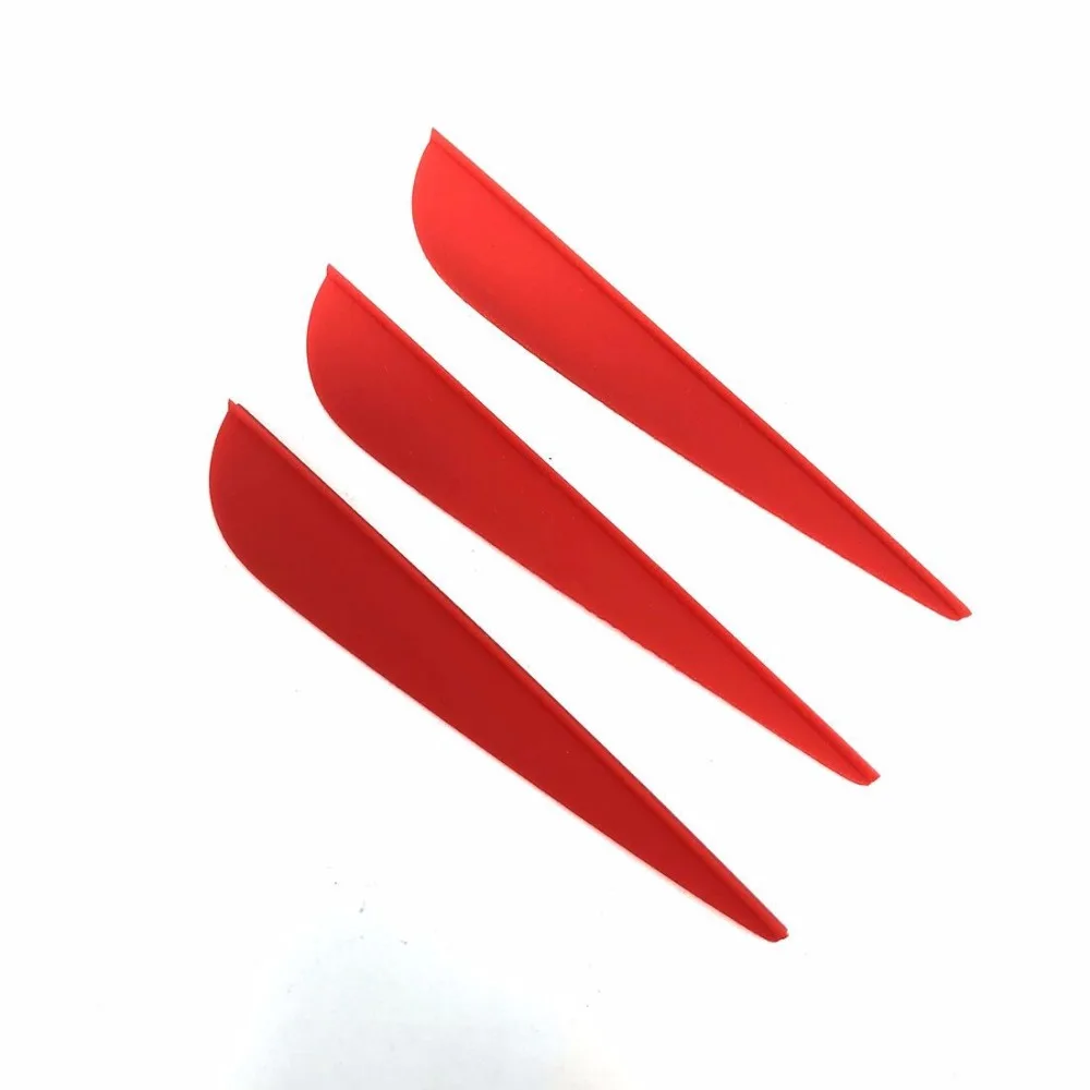 

50pcs 3 inch Water Drop TPU Plastic Vane Feather Fletch Arrows Archery For Yourself Hunting And Shooting Outdoors