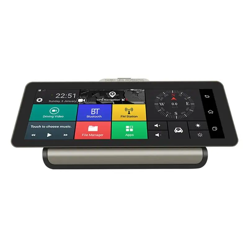 10 дюймов 4G ips Android 5,1 wifi FHD 1080P двойной объектив регистратор мониторинг парковки Bluetooth ADAS Автомобильный gps DVR камера навигация