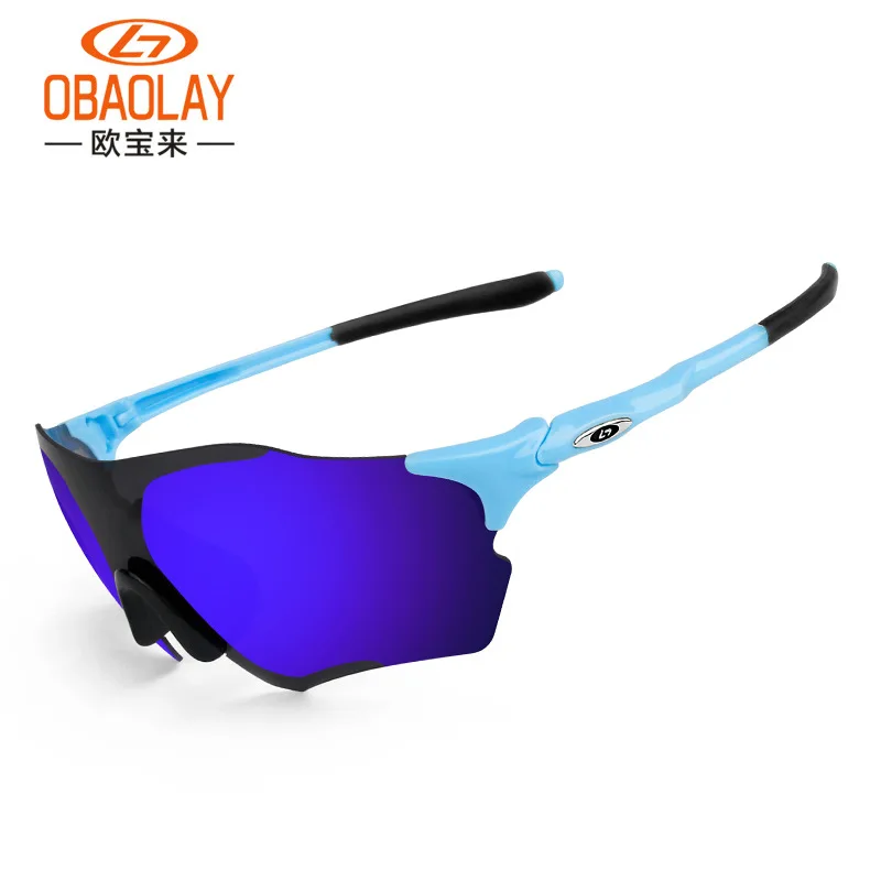 Blue Black Blue Поляризационные велосипедные очки для близоруких людей Для мужчин Для женщин Спорт на открытом воздухе UV400 солнцезащитные очки для женщин MTB дорожный велосипед Бег для верховой езды очки для вождения - Цвет: Blue Black Blue