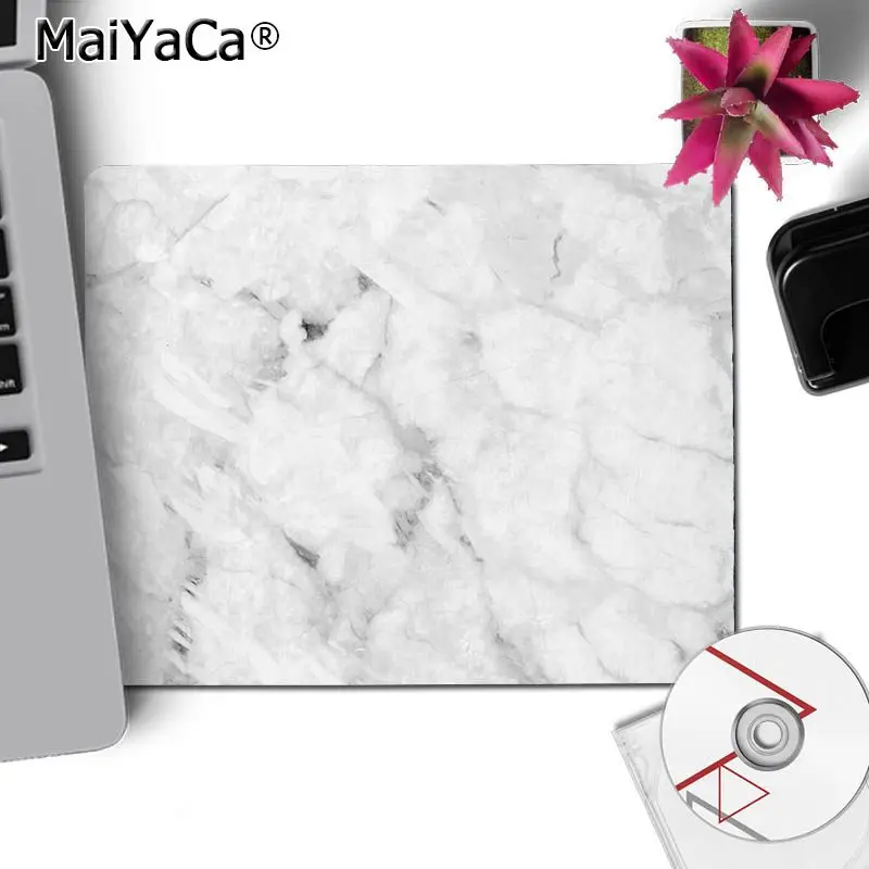 No Lock Edge18x22cm MaiYaCa в запасе розовый золотой белый мраморный Удобный маленький коврик для мыши игровой коврик для мыши простой дизайн скоростной коврик для игровой оптической мыши - Цвет: No Lock Edge18x22cm