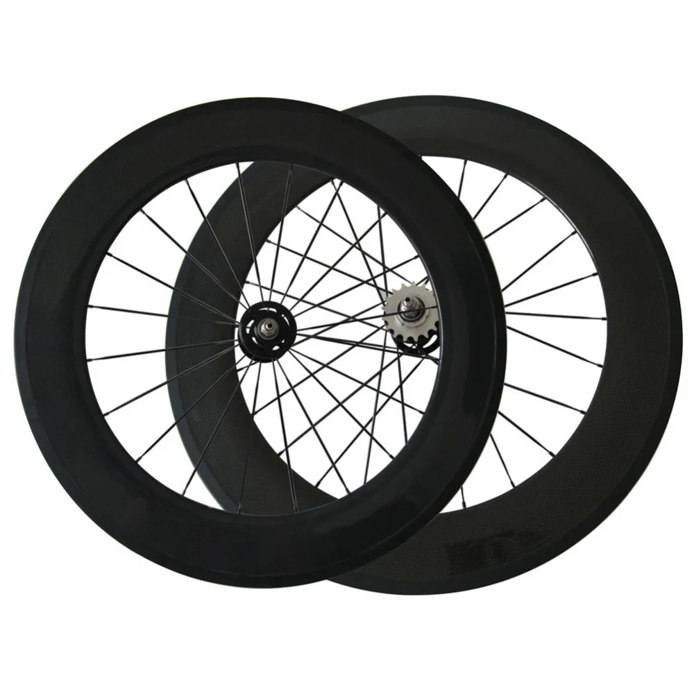 

700C Carbon Track bike wheelset 25mm width 38/50/60/88mm depth Clincher Tubular Flip Flop fixed gear Single Speed bike wheels