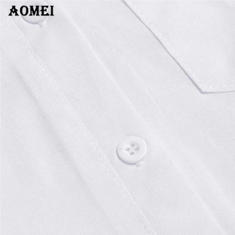 Women Dress White Black Casual Fashion Long Sleeve Button Dresses Maxi Robes Solid Autumn Summer Shirt Tunics | Женская одежда