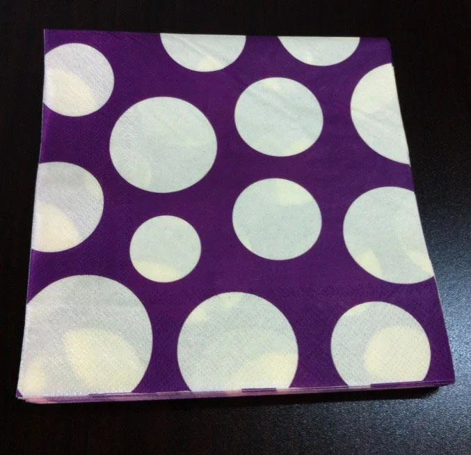 Food grade SGS certified Colored Napkin Paper Beautiful Party 33X33CM 20PCS/Pack Holiday Supplies |