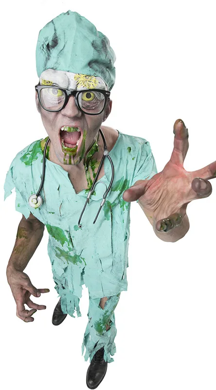 Мужские костюмы для косплея Доктор скрабы топ штаны шляпа комплект из 3 предметов