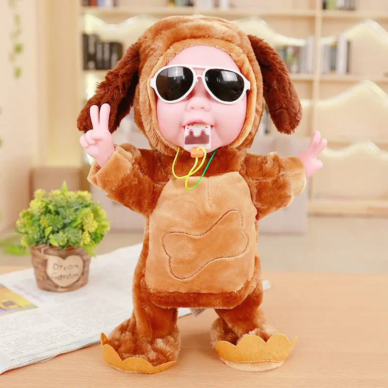 32 см электронная мороженое Детская плюшевая игрушка плач и смех креативный