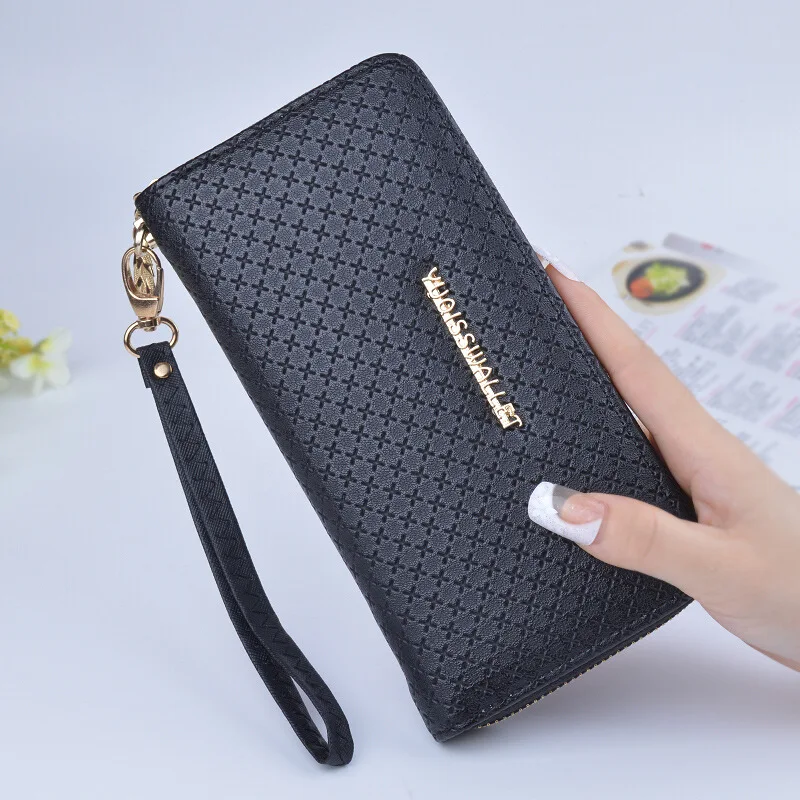 

2017 New Women PU Leather Wallet Wristlet Organizer Bifold Money Purse Women's Clutch Phone Card Holder Portafoglio Donna