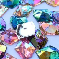 7*15 мм, 100 шт, кристаллы маркизы, AB Цвет, серебряная основа, пришитые стразы, бусины, пришитые на камни, пуговицы-разделители для украшения для одежды