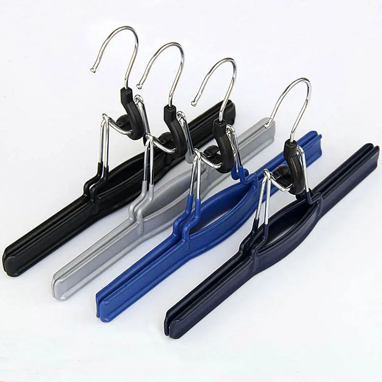 Hangerlink красочная ПВХ металлическая вешалка для удлинения волос брюк зажим (12
