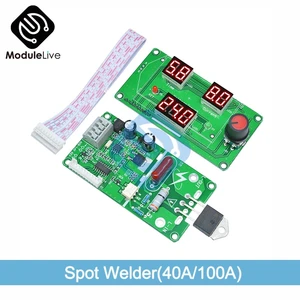 Цифровой ЖК одноимпульсный кодировщик точечный сварочный аппарат контроль времени цифровая трубка Сварочный Модуль плата 40A100A красный
