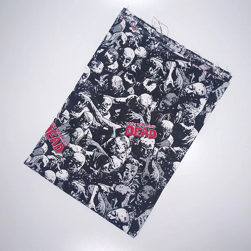 

Крутая широкая ткань с черепом 110 см, хлопковая ткань с принтом «Ходячие мертвецы», лоскутное шитье, шитье, платье «сделай сам», одежда