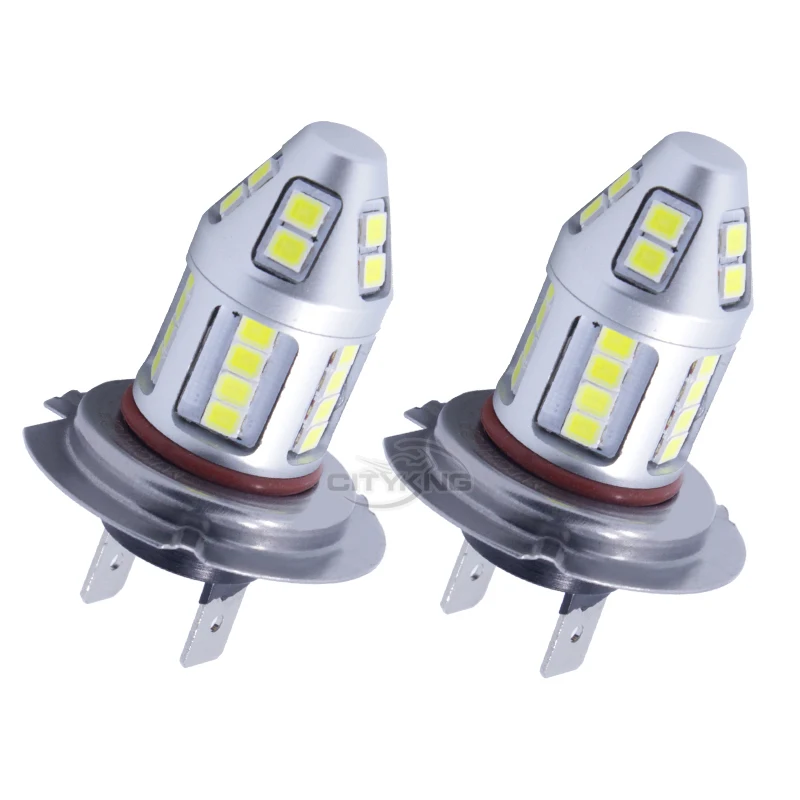 50 шт. H7 H4 светодиодный лампы 30SMD 2835 30Вт чип Мощность ультра яркий Противотуманные