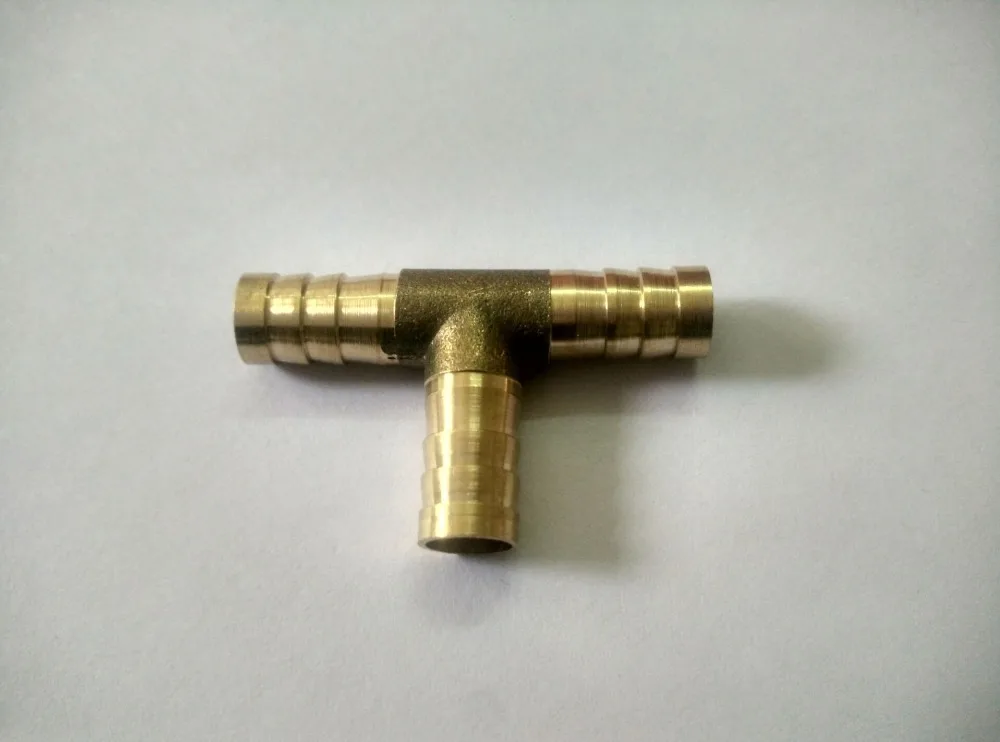 10 мм полностью медный 3-полосный соединитель для труб тройник газовый кемпинга