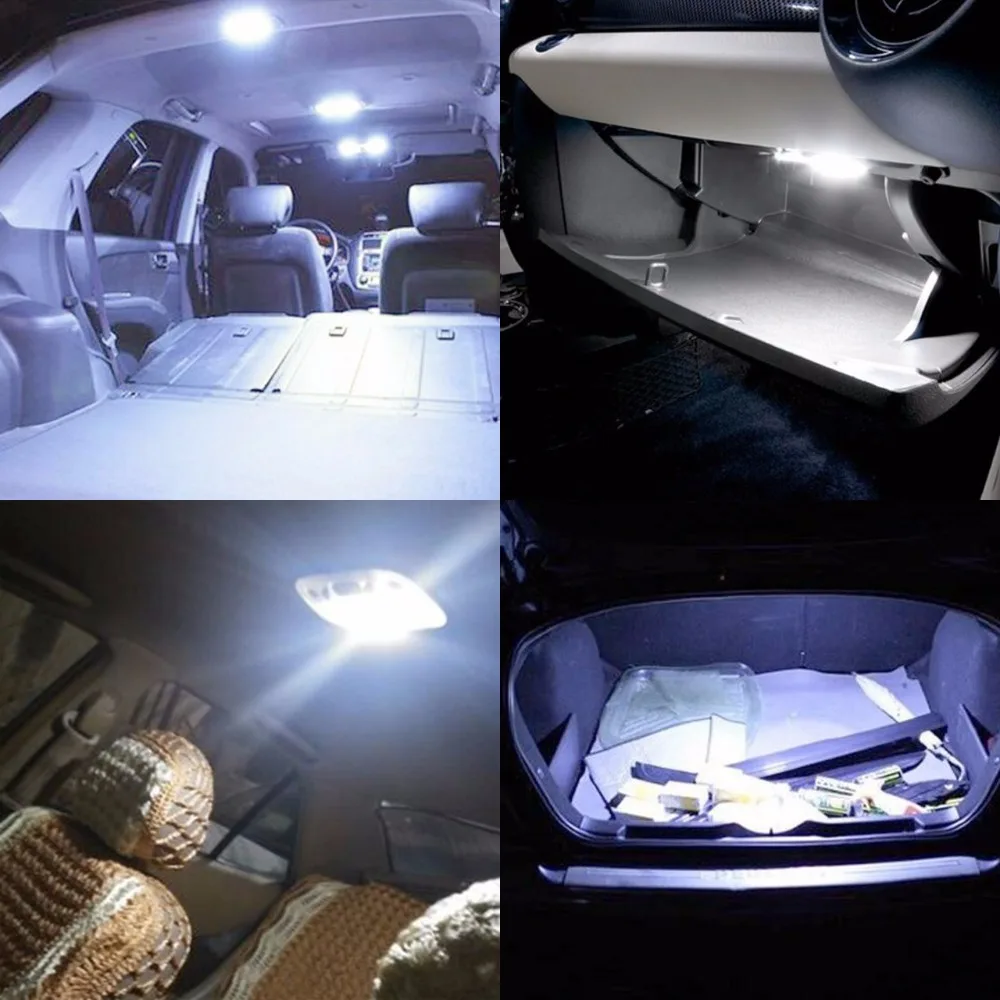 2 шт. Автомобильные светодиодные гирлянды из алюминия 1 72 дюйма 41 мм|interior car lights|car