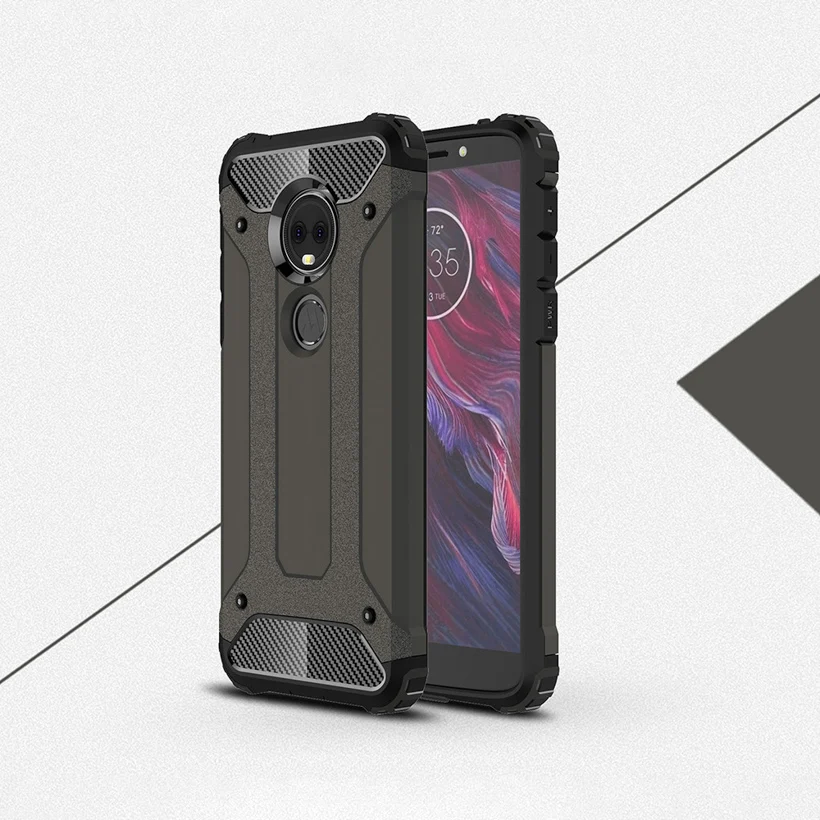 Гибридные Чехлы для Moto G7 G6 1S G5S G5 G3 G4 E6 E5 Z4 P30 Note Play Plus One power Motorola защитные чехлы - Цвет: Bronze