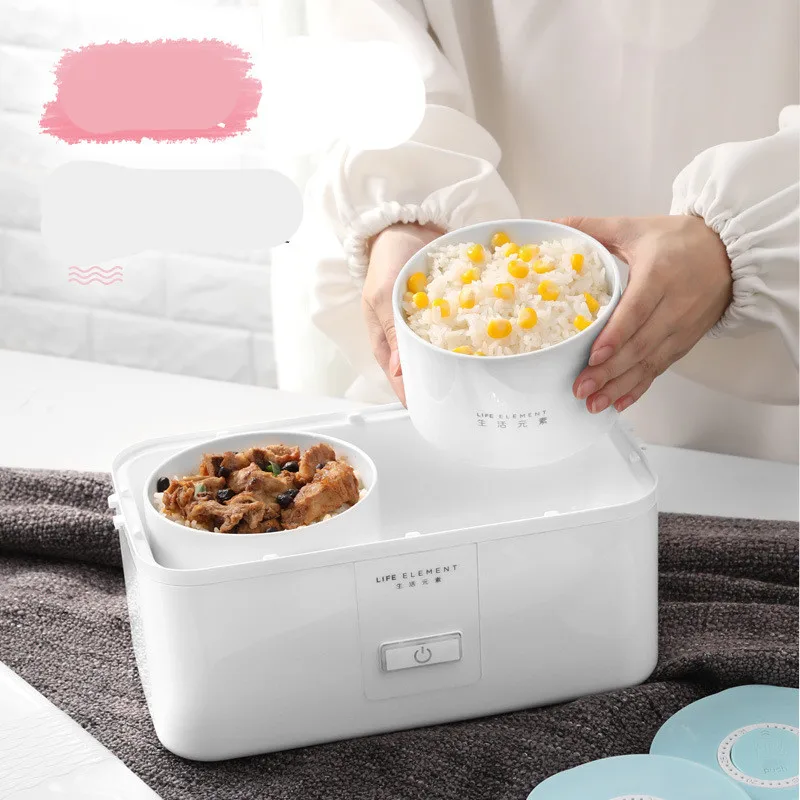 Керамический термос для ланча контейнер еды с подогревом 220 В домашний двойным