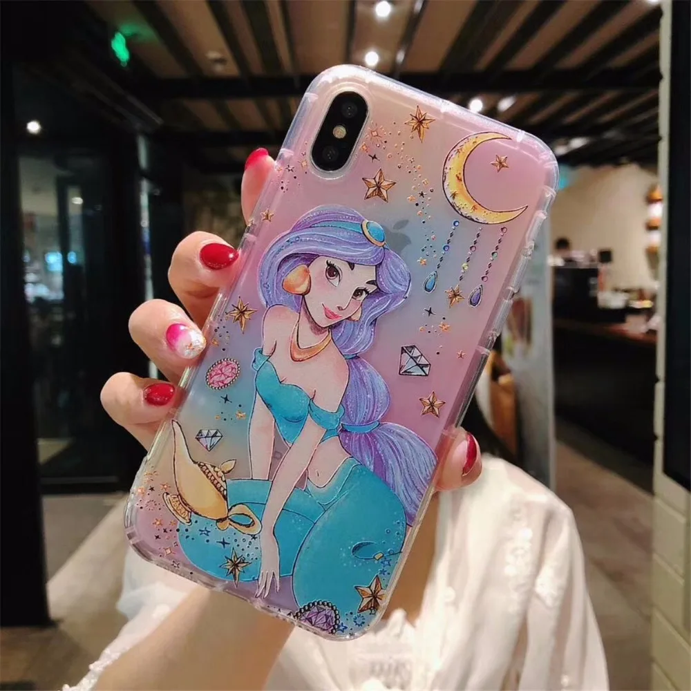 Новый мультфильм Alice Принцесса Жасмин телефон чехлы для iPhone X 8 7 plus 6s плюс высокое