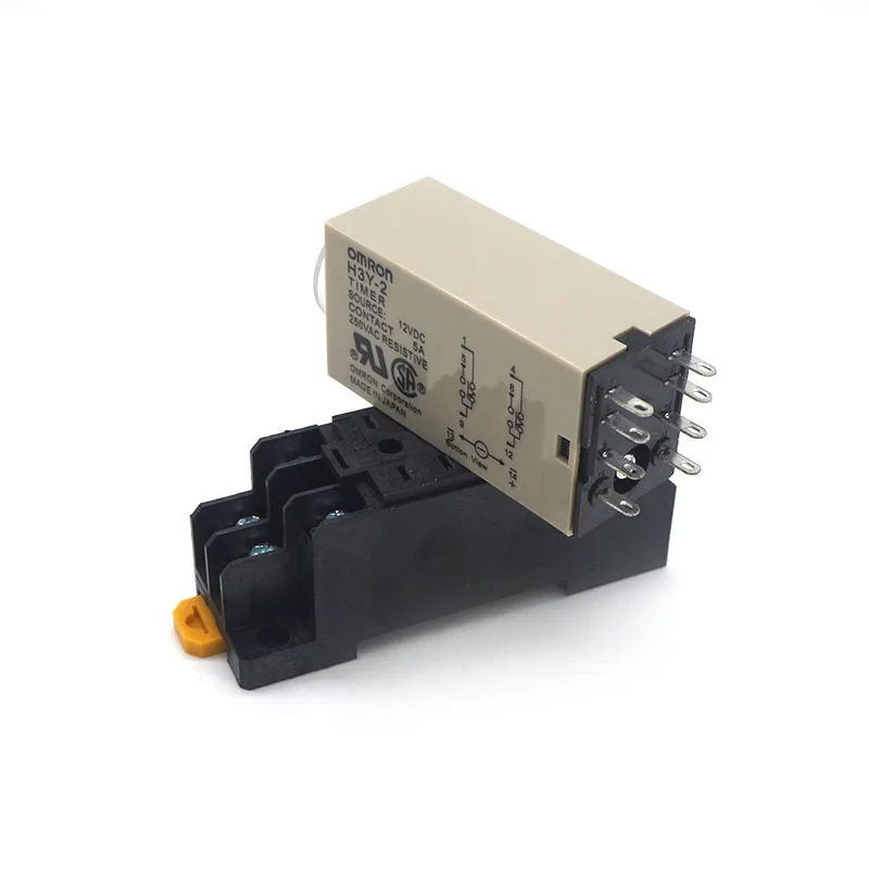 H3Y-2 AC220V 110V DC12V 24V Delay Timer Time Relay 0 - 60 min 60M with Base | Обустройство дома